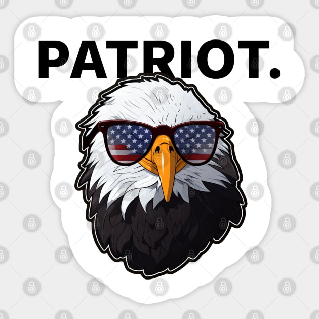 Patriot Bald Eagle Sticker by MugsForReal